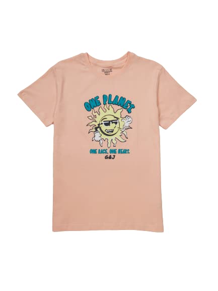 Image of Gini & Jony Boy's Solid Regular Fit T-Shirt