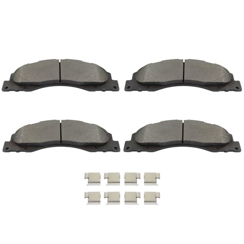 Image of cciyu D1328 D1329 Brake Pads w /Hardware Front Rear Disc Brake Pad Set | Fit For Ford For E-150,For E-250,For E-350 Super Duty,For E-450 Super Duty