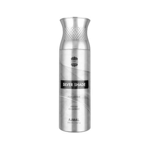 AJMAL Men’s Silver Shade Homme Deodorant, 200 Ml, Liquid