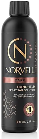 Norvell Premium Spray Tan Solution Dark 8 fl oz | Professional Sunless Tanning Formula for Deep Natural Bronze, Streak Free, Fast Drying, Long Lasting Color