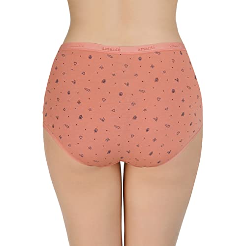 Image of Amante Printed Cotton Full Brief Panty Pack(Pack of 3)