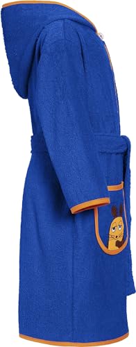 Playshoes Unisex Kinder Frottee-Bademantel Morgenmantel, Marine Die Maus, 122/128
