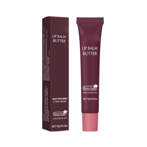 Image of Lip Glossy Butter Nourishing Balm,Lipstick To Soothe Dry And Moisturize Lipstick,Lightweight,Non-Sticky,Long-lasting Lip Care (#C Brown Sugar)