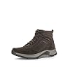 Pius Gabor Heren sneakers hoog voor mannen, halfhoge schoenen, uitneembaar voetbed, Braun Coffee, 43 EU