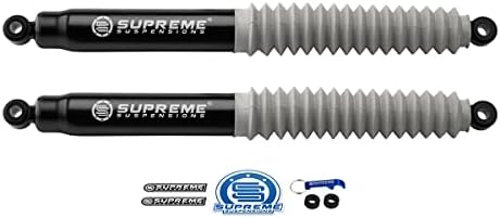 Supreme Suspensions - Rear Nitro Gas-Charged Shock Absorbers for 2004-2015 Nissan Titan 2WD 4WD MAX Performance Shocks OEM Replacement for Lifted Applications - Shock Boots Included