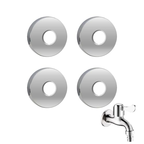 4 Pezzi Rubinetto Rosetta Acciaio Inox Ø 70 mm x altezza 10 mm, Copertura Del Rubinetto, Valvola Coperchio Del Foro Rubinetto Plug, Rosetta del Rubinetto Della Doccia