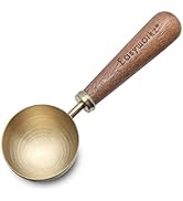 Easyworkz Retro rostfritt stål kaffesked med svart valnötshandtag, 10 g – mätsked, kaffetillbehör...