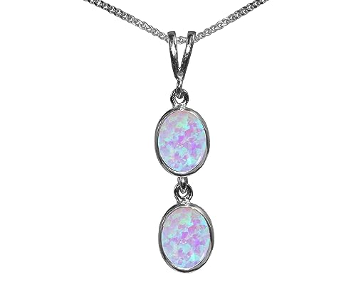 Pendentif opale de culture en argent sterling massif, le cadeau idéal pour marquer un moment