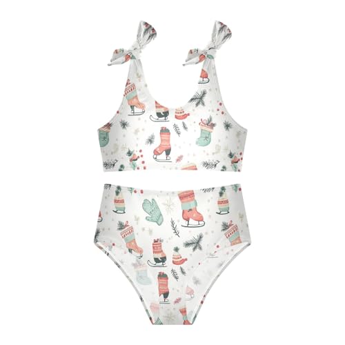 Wusikd Ice Skates Girls Swimsuits Two Piece Cute Swimwear Bikini Set for for Girls Size 3T3