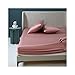 Fanxu Drap Housse Satin 120/150/180x200cm 100% Lyocell Fiber 500 Fils Drap-Housse for 1 Personne Drap de lit Protège Matelas Bonnet de 28 cm (Color : Pink, Size : 150X200+28cm)