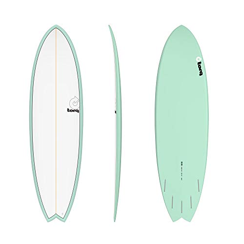 TORQ Tabla de surf epoxy TET 6.3 Mod Fish verde lago