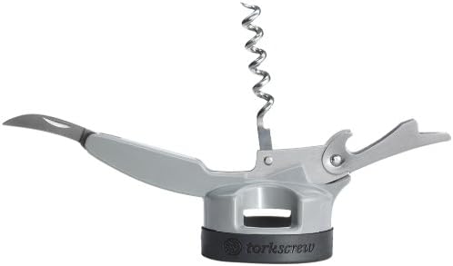 All In One Bottle Opener and Corkscrew, Fumo Gray