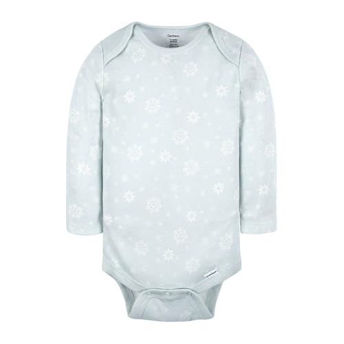 Image of Gerber Baby Bodysuits Long-Sleeve Cotton Onesies 6-Pack for Girls Newborn