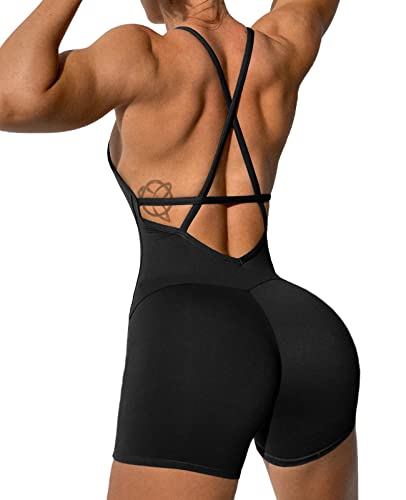 Navneet Jumpsuit Damen Kurz Sport Yoga Jumpsuit Eng Romper Jumpsuits...