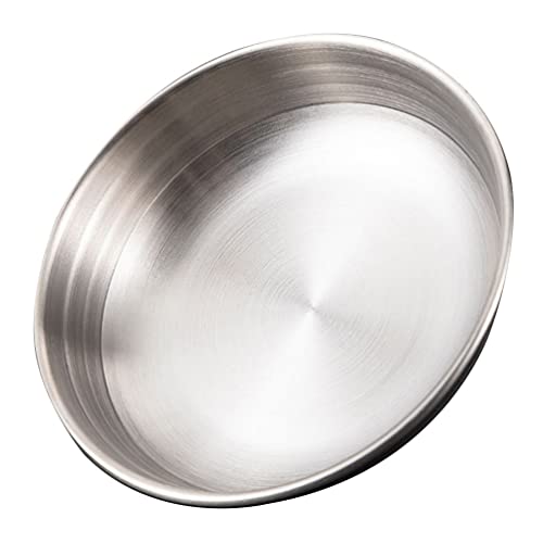 HEMOTON 1pièce Plateau Acier Inoxydable Pour Sauces Et Condiments Assiette Pratique Pour Dips Salsas Et Apéritifs Idéale Pour Accompagnements Et Desserts