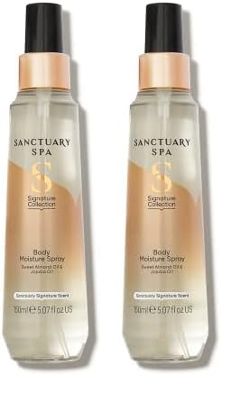 Sanctuary Spa Body Moisture Spray, No Mineral Oil, Cruelty Free and Vegan Body Spray Moisturiser, 150 ml (Pack of 2)
