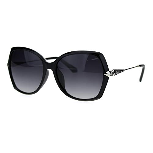 Polarized Womens Rhinestone Bling Hinge Oversize Butterfly Chic Sunglasses