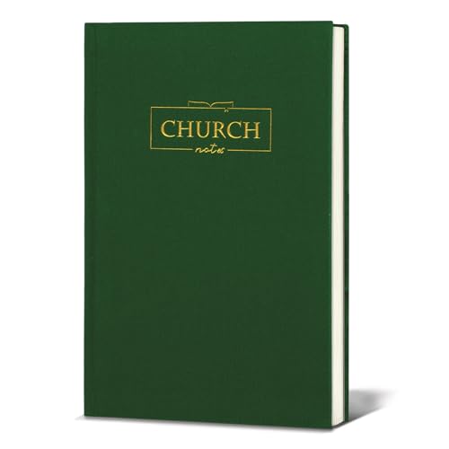 Cuaderno cristiano XKDOUS con elegante tapa de lino para notas de la iglesia