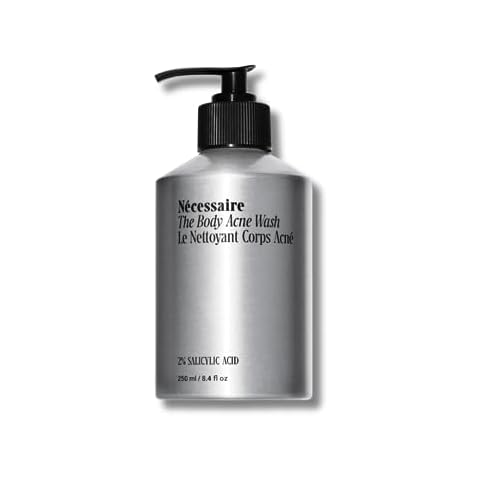 Nécessaire The Body Acne Wash. Medicated Clearing Cleanse. 2% Salicylic Acid, Niacinamide, Zinc PCA + Rosemary. Treat + Prevent Body Acne. Dermatologist-Tested. Non-Comedogenic. 250 ml Cover