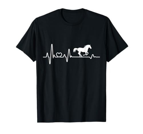 Battement de Coeur Cheval Amoureux des Chevaux Cavalier T-Shirt