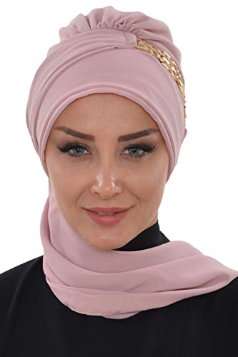Aisha's Design Turban For Women, Pre-Tied Chiffon Scarf, Lightweight Hijab Headwear…2