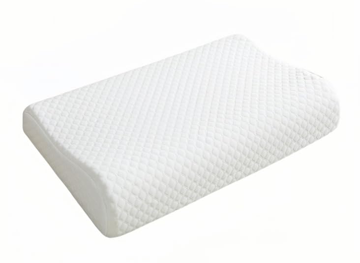 Cuscino Cervicale in Lattice Naturale, 50cm x 30cm x 8cm, 93% Lattice, Tessuto Traspirante Cuscino Cervicale in Lattice Naturale per Massaggio e Sonno