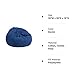 Flash Furniture Dillon Small Bean Bag Chair for Kids and Teens, Foam-Filled Beanbag Chair with Machine Washable Cover, Denim
