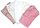 TupTam Wickelbody Langarm Baby Body – Unisex Body Baby im 5er Set aus Baumwolle, Farbe: Weiß Ecri Hellgrau Altrosa Rosa, Größe: 50