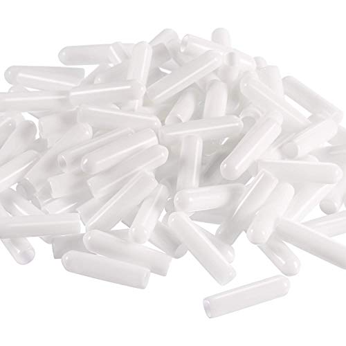 300 Pieces PVC Dishwasher Prong Rack Tip Tine Cover Caps, Flexible Round End Caps Shelf Organizer Tip Caps Wire Thread Protector Cover, 1InchLong,1/8 Inch Inner Diameter(White)