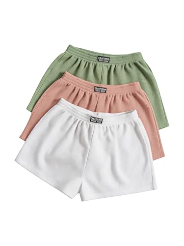 Image of SOLY HUX Women's Summer Shorts 3 Packs Casual Comfy Shorts Sets