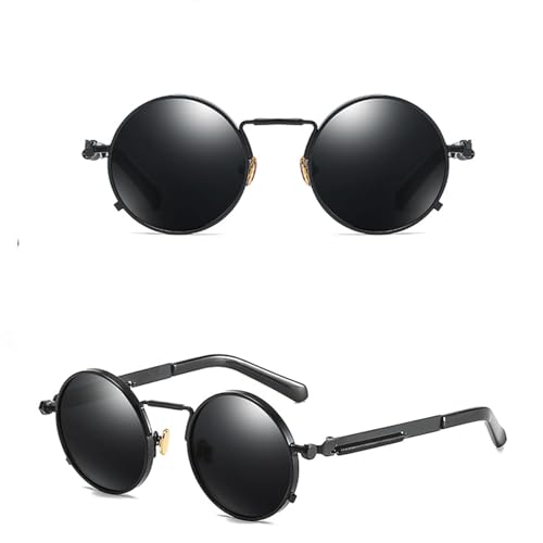 Steam Punk Sunglasses Men Women Round Sun Glasses Eyewear Circle Driving Shades2