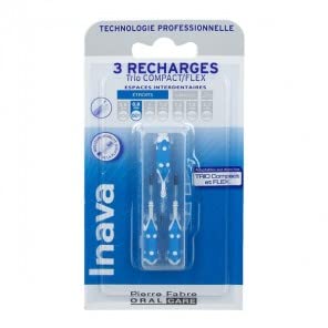Inava Brossettes bleu 3 Recharges Étroits 0.8mm Bleu Cover