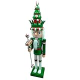 AC - Figura de Cascanueces Navideño - Fabricado en Madera - Incluye Palanca para Abrir el Cascanueces - Artículo para decoración navideña - 44 x 10 x 7,5 cm - Modelo Aleatorio