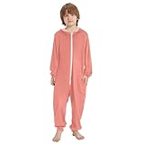 CHIFIGNO Salmon Unisex Kids Onesie, Funny One-piece Hooded Jumpsuit, Cosplay Onesie Costume Outfit Suit for Boys and Girls, 12-13 Years