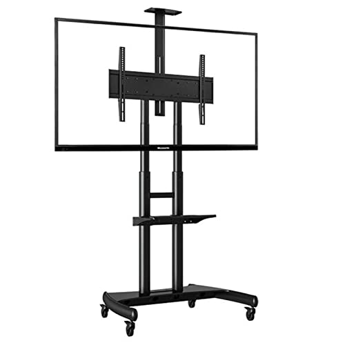 Soporte móvil para TV ajustable en altura de 55-80 pulg miniatura 1