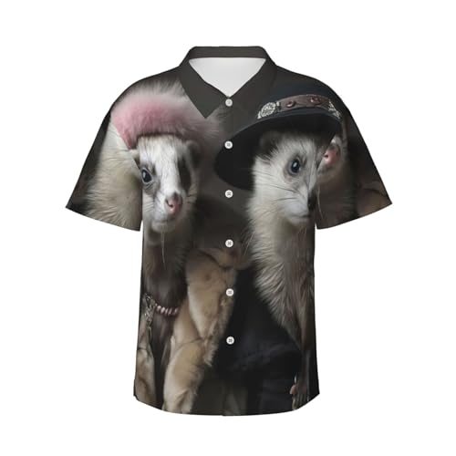 Chemise hawaïenne homme furet anti-transpiring et short d'été léger pour éviter la chaleur