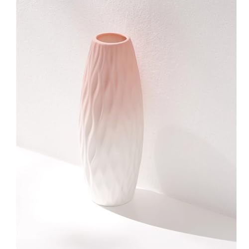 Vase à fleurs en céramique rose dégradé moderne vase décoratif table - 5