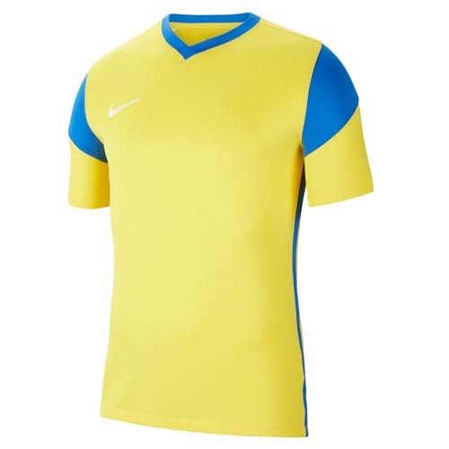 Nike CW3826-720 M NK DF PRK DRB III JSY SS Sweatshirt Hombre Tour Yellow/Royal Blue/Royal Blue/(White) Tamaño L