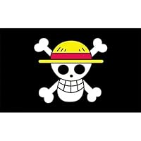 For One Piece Animation For Halloween Decoration One Piece Luffy's Straw Hat Pirate Flag Multi-colored, 5FT*3FT
