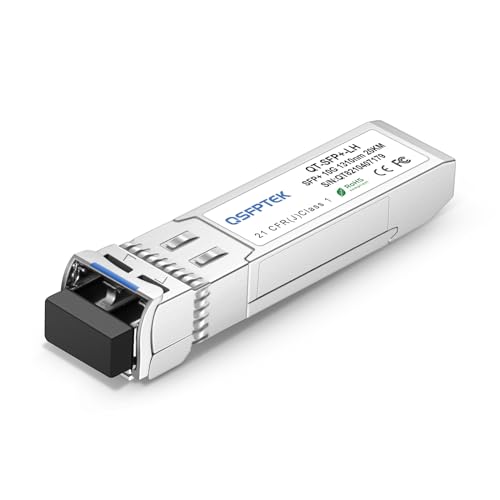 Image of QSFPTEK 10GBASE-LH SFP Module, SFP+ 1310nm 20km Duplex LC SMF DOM Optical Networking Transceivers, Mini GBIC Compatible SFP-10G-LH, and Other Open Switch, 1pc
