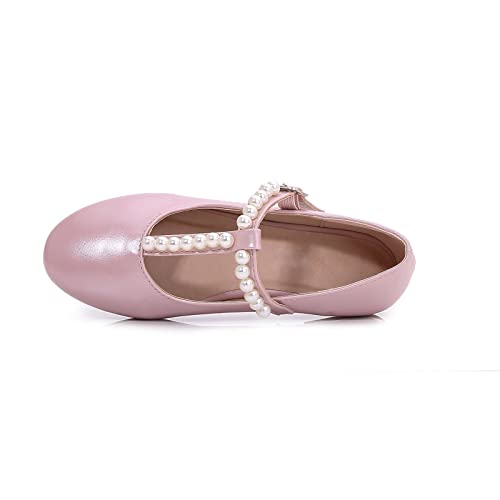 Girls Big Kids Middle Kids Ballet Flats Toddler Shoes Cute Pearl Shoes Dress Girls Mary Jane School Wedding Party Shoes Flower Girl Princess Dress Shoes3