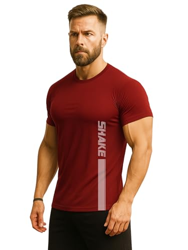 Image of 3Colours RGB Active Fit Men's Sports T-Shirt - Lightweight Quick Dry Polyester Gym & Running Wear-Shake