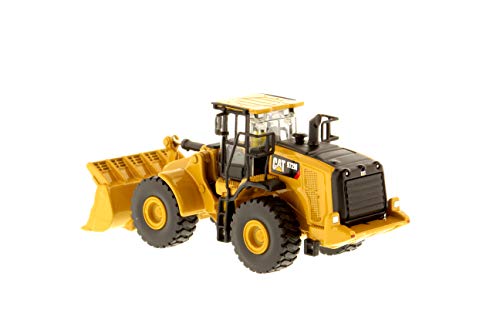 Diecast Masters 1:87 Scale Caterpillar 972M Wheel Loader with Log Fork, Yellow, Large - Image 4