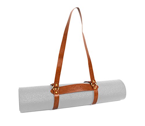 Open Road Goods Vegan Leather Yoga Mat Carrier Sling/Adjustable Blanket Strap/Faux Leather Bedroll Straps #TOP1