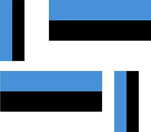 Akachafactory 4 x Autocollant Sticker Voiture Moto Valise pc Portable Drapeau Estonie estonien