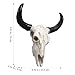 Resin Long Horn Cow Skull Wall Plaque - Christmas Art Crafts Ornaments, Cow Bull Bison Skull Decor, Resin Skull Sculpture Wall Hanging Art for Home Decor and Western Themed Rooms