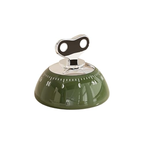 Küchen Timer,Mechanischer Eieruhr 60 Minuten - Lauter Alarm & magnetische Rückseite, Retro-Stil Countdown für Kochen, Backen, Büro & Studium - Zeitmanagement-Helfer (Grün)