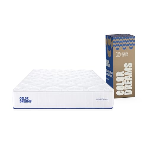 Opiniones de Colchon firme los 10 mejores. 42 COLORDREAMS Colchón Matrimonial Hybrid Deluxe 25 cm | Híbrido Pocket Coil + Memory Foam | Firme | Hipoalergénico y antiácaros | Transpirable | 135x190 cm | Colchones en Caja