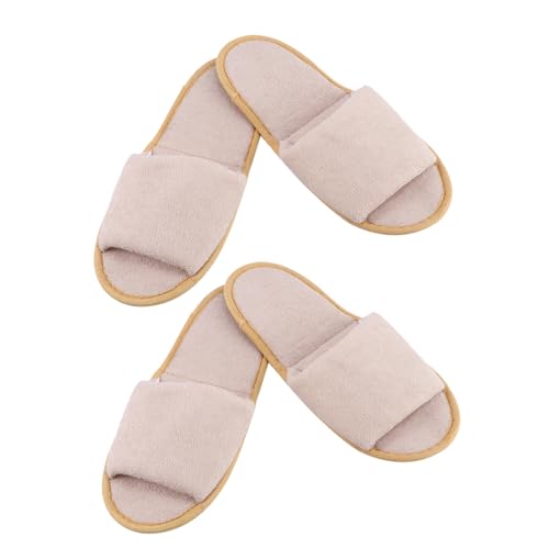 Didiseaon 2 Pairs of House Slippers for Guests Non-slip Foldable Lightweight Perfect for Travel Spa