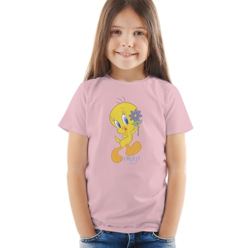 Looney Tunes Tweety Flower Kids T Shirt for Youth Toddler Boys and Girls